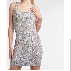Express Snakeskin Body-con tank top dress